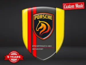 Porsche Autocollants Fenêtre Auto Limité Universel Résistants